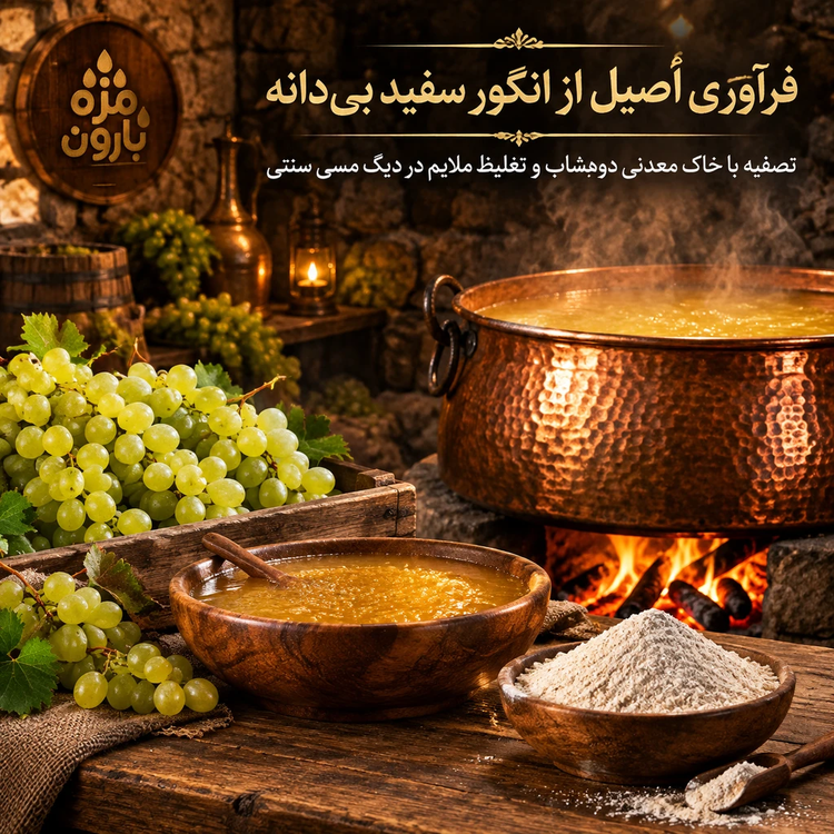 دوشاب انگور خالص و سنتی ارومیه (محصول تاکستان اختصاصی مزه بارون)