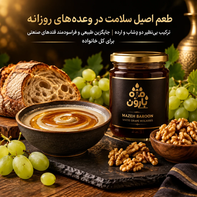 دوشاب انگور خالص و سنتی ارومیه (محصول تاکستان اختصاصی مزه بارون)